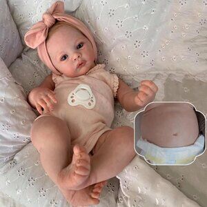 👉 Kids Reborn Baby Dolls 18 Inch Silicone Full Body Vinyl Girl Realistic Dolls